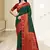 Sangam prints bottle green silk woven work traditional saree