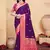 Sangam prints wine silk woven work traditional saree