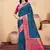Sangam prints blue silk woven work traditional saree