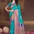 Sangam prints sky blue silk woven work traditional saree