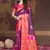 Sangam prints wine silk woven work traditional saree