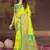 Sangam prints parrot green silk woven work traditional saree