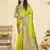 Sangam prints parrot green silk woven work traditional saree