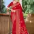 Sangam prints red silk woven work traditional saree