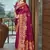 Sangam prints magenta silk woven work traditional saree