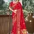 Sangam prints red silk woven work traditional saree