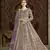 Net embroidered & sequins work floor length gown in lilac