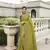 Light olive tissue embroidered saree