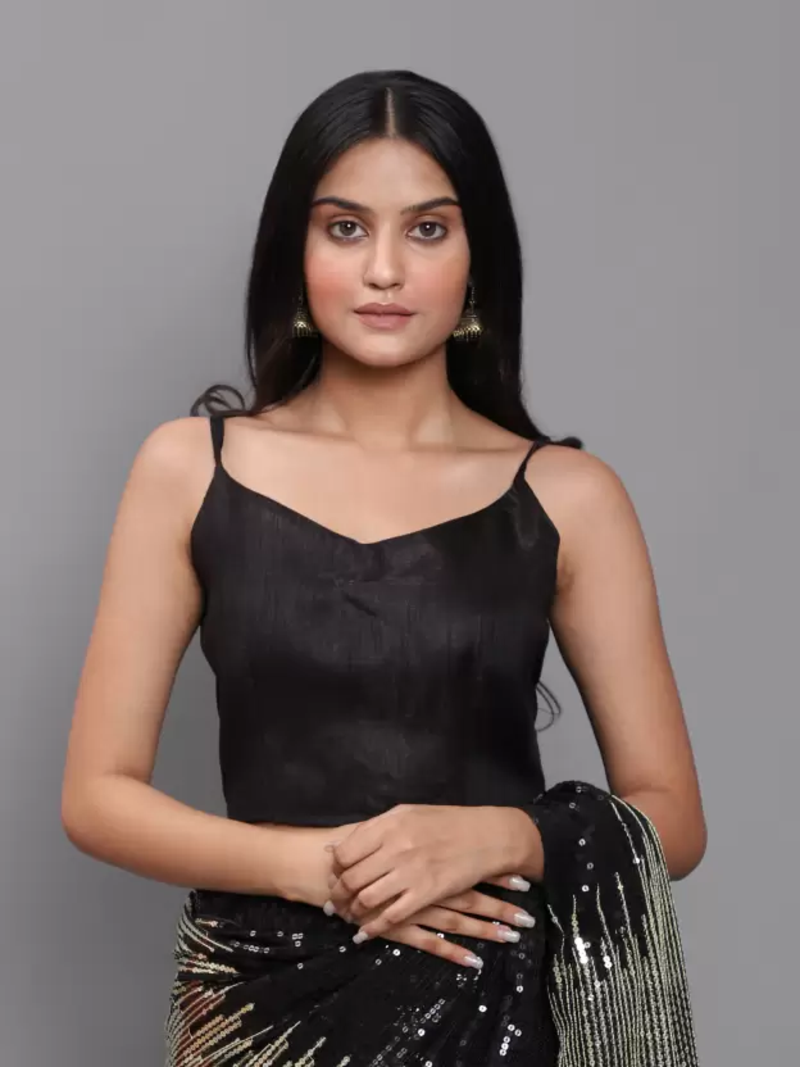 Double Sequins Work Georgette Fabric Bollywood Style