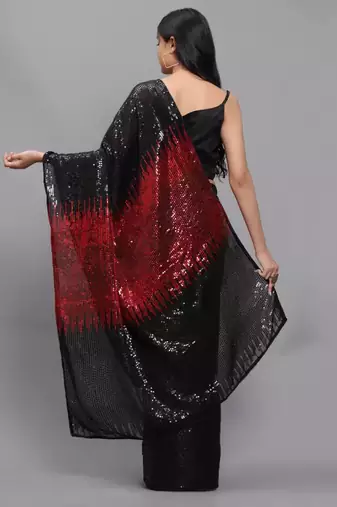 Double Sequins Work Georgette Bollywood Style