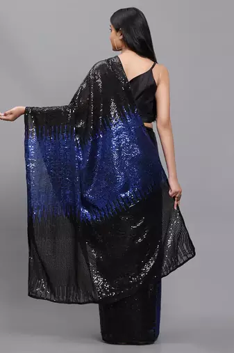 Double Sequins Work Georgette Bollywood Style