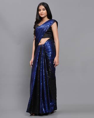 Double Sequins Work Georgette Bollywood Style 3