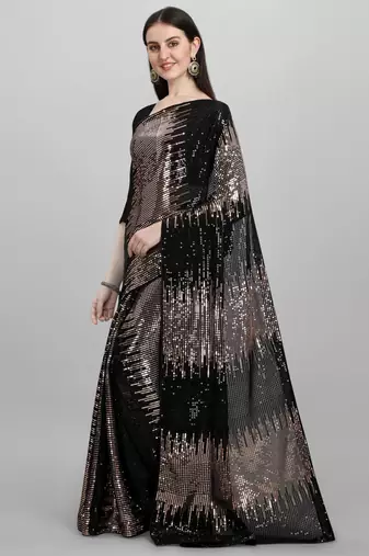 Double Sequins Work Georgette Bollywood Style