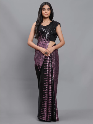 Double Sequins Work Georgette Bollywood Style 1