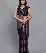 Double Sequins Work Georgette Fabric Bollywood Style