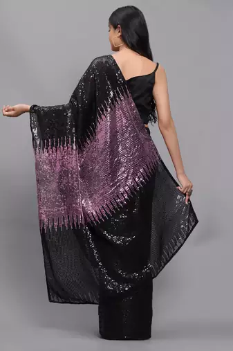 Double Sequins Work Georgette Bollywood Style