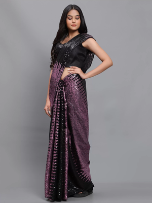 Double Sequins Work Georgette Bollywood Style 3