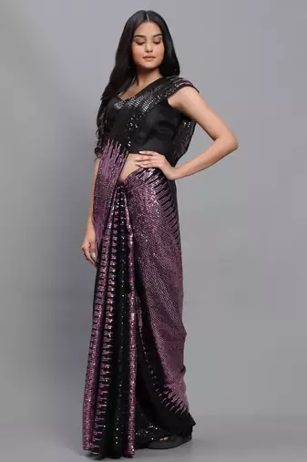 Double Sequins Work Georgette Bollywood Style