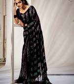 Sequins Work Georgette Bollywood Style Saree