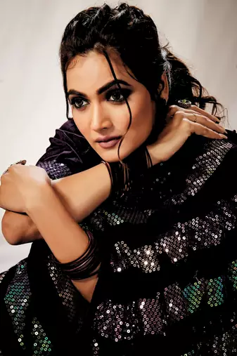 Sequins Work Georgette Bollywood Style Saree
