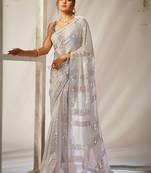 Sequins Work Georgette Fabric Bollywood Style Saree