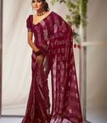 Sequins Work Georgette Bollywood Style Saree