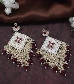 traditional kundan pearls dangle earrings for women/girls 