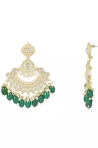 traditional handcrafted pearl kundan beaded earrings for women/girls 