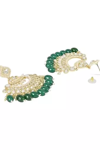 traditional handcrafted pearl kundan beaded earrings for women/girls 