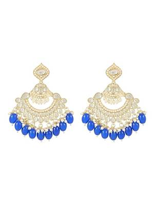 traditional handcrafted pearl kundan beaded earrings for women/girls  2