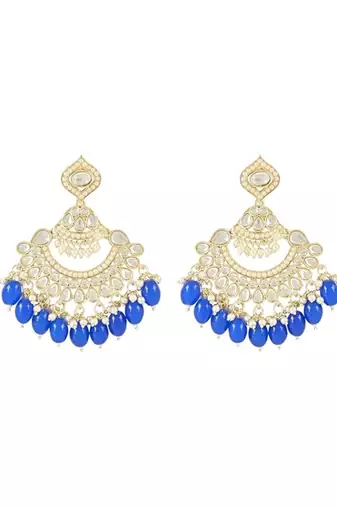 traditional handcrafted pearl kundan beaded earrings for women/girls 