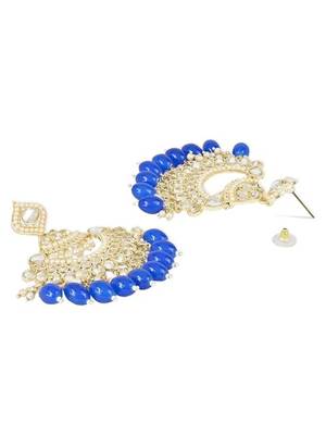 traditional handcrafted pearl kundan beaded earrings for women/girls  3