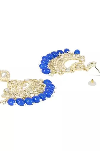 traditional handcrafted pearl kundan beaded earrings for women/girls 