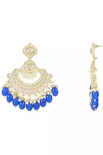 traditional handcrafted pearl kundan beaded earrings for women/girls 