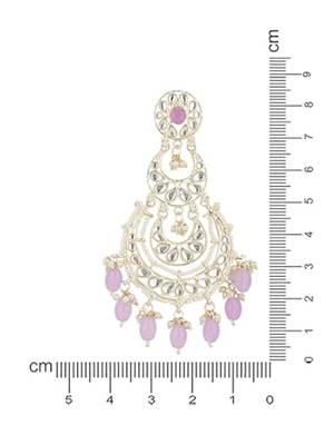 traditional kundan & pearl drop dangle chandbali earrings for women  5