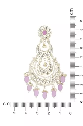traditional kundan & pearl drop dangle chandbali earrings for women 