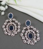 stylish latest fashion rose gold plated american diamond fashionable earrings for women 
