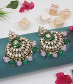 traditional kundan pearl chandbali earrings for women 