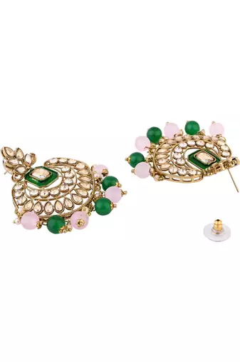 traditional kundan pearl chandbali earrings for women 