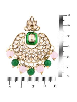 traditional kundan pearl chandbali earrings for women  5