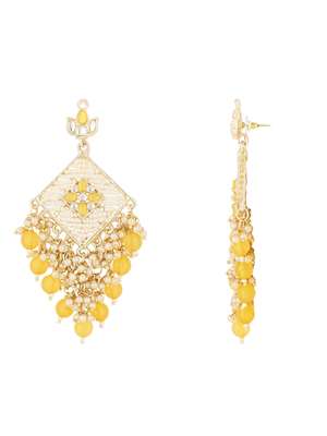 traditional kundan pearls dangle earrings for women 4