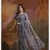 Striped Sequins Work Georgette Bollywood Style Saree