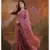 Striped Sequins Work Georgette Bollywood Style Saree