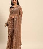 Fully Sequins Work Georgette Bollywood Style Saree