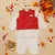 Saka designs foil printed white kurta pajama with with red jacket set for boys