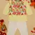 Saka designs boy's cotton yellow kurta pajamas with printed poly chanderi jacket set