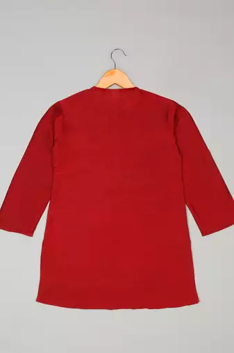 Saka designs boy's cotton kurta & dhoti - maroon