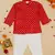 Saka designs boy's foil printed kurta & pyjamas - red & white