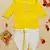 Saka designs boy's cotton kurta & dhoti - yellow & white