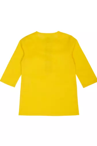 Saka designs boy's cotton kurta & dhoti - yellow & white